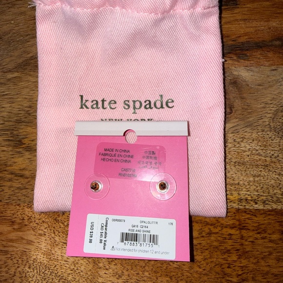 Brand new kate spade opal glitter earrings - Picture 2 of 9